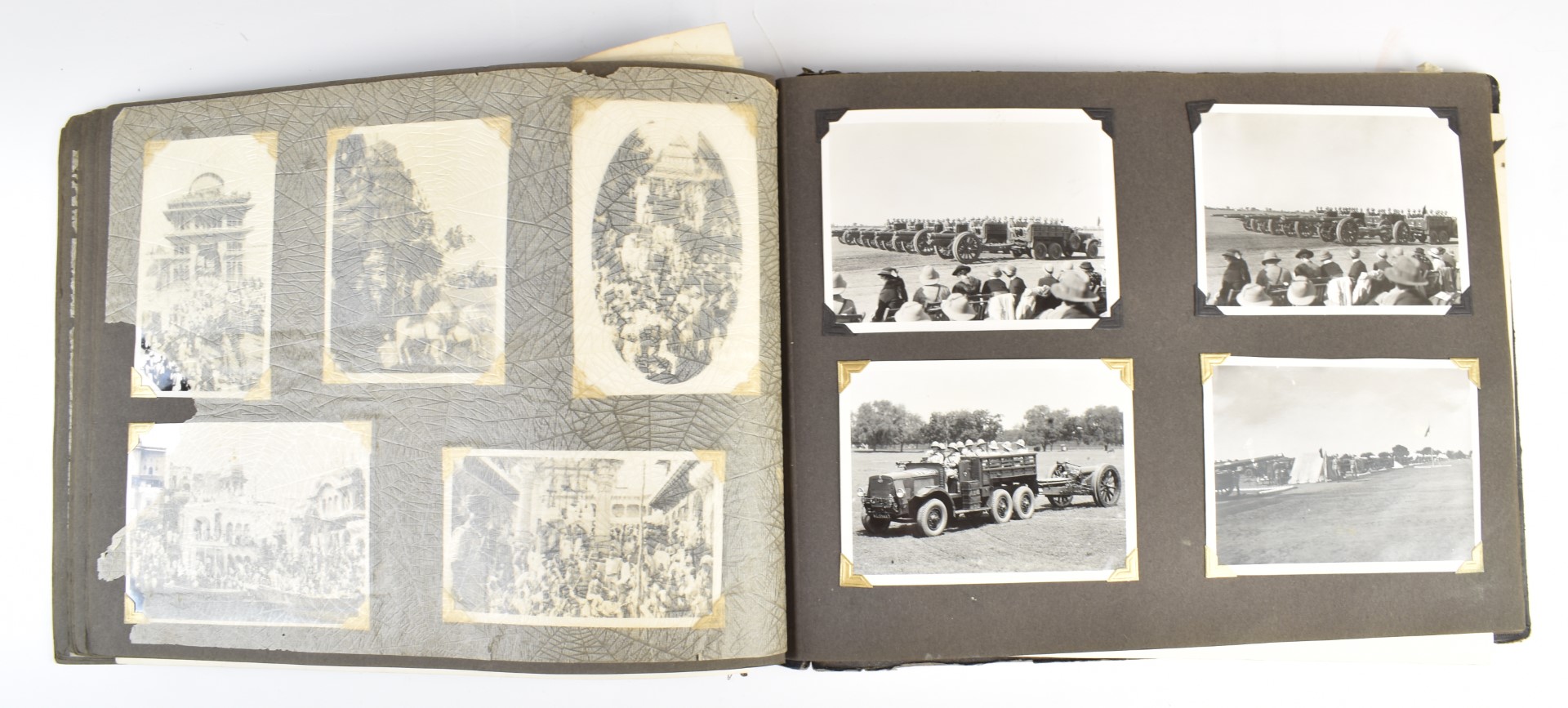 Three albums of black and white photographs and loose items, mostly relating to India and Egypt - Image 9 of 18