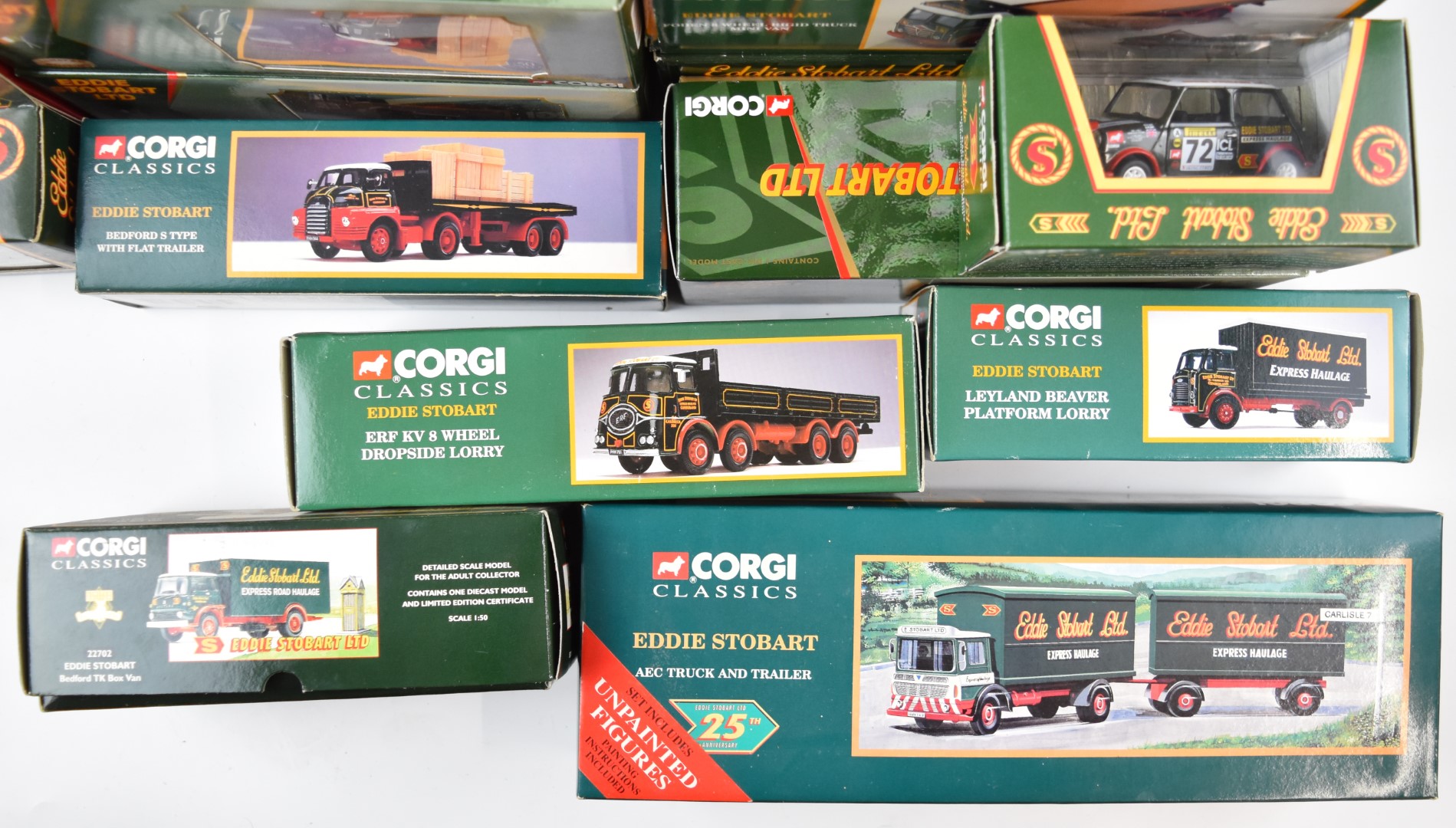 Forty two Corgi Eddie Stobart Ltd diecast model haulage vehicles to include Foden 8 Wheel Rigid - Image 2 of 8