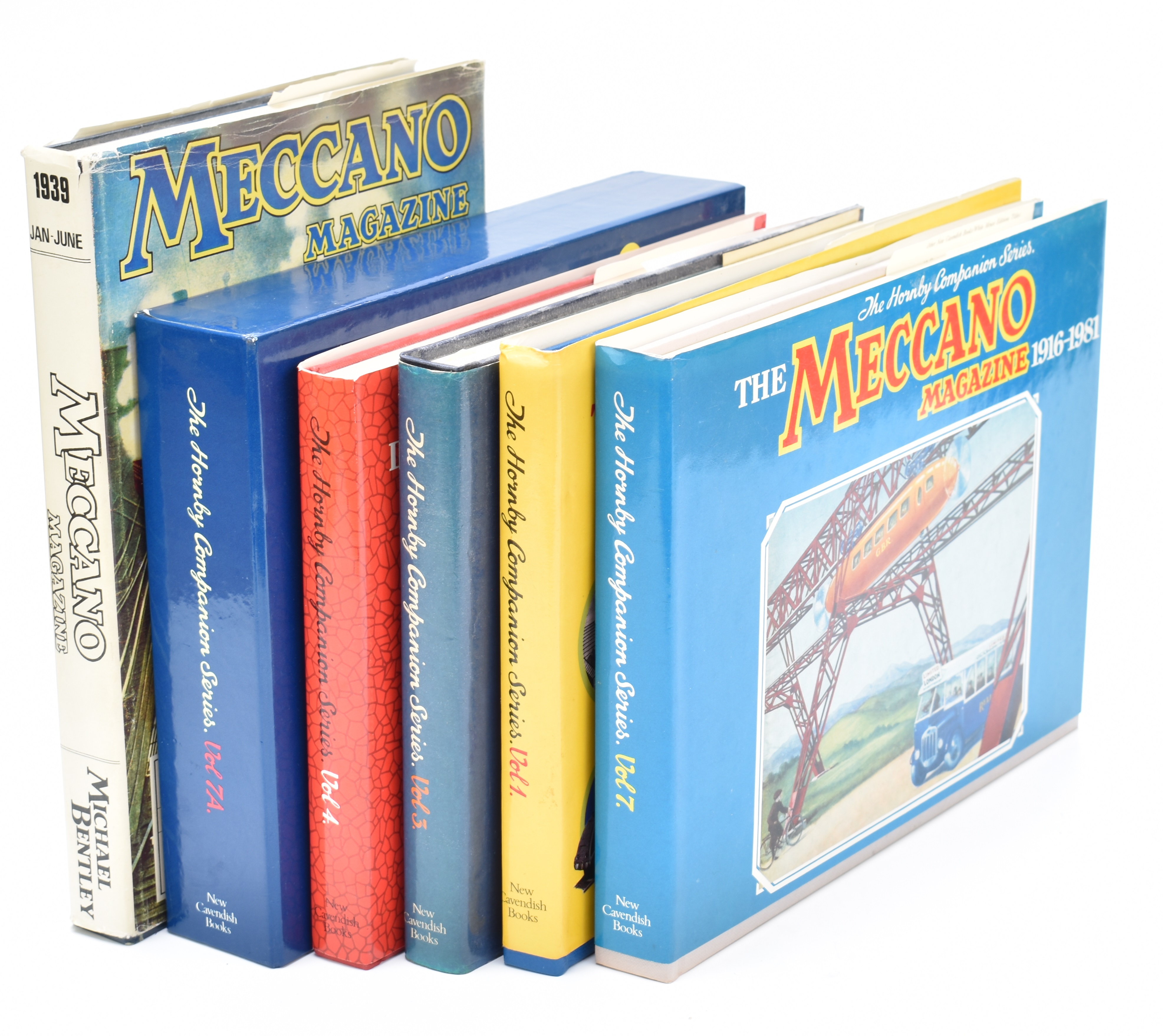 Five Hornby Companion books comprising volumes 1, 3, 4, 7 and 7A together with the Meccano