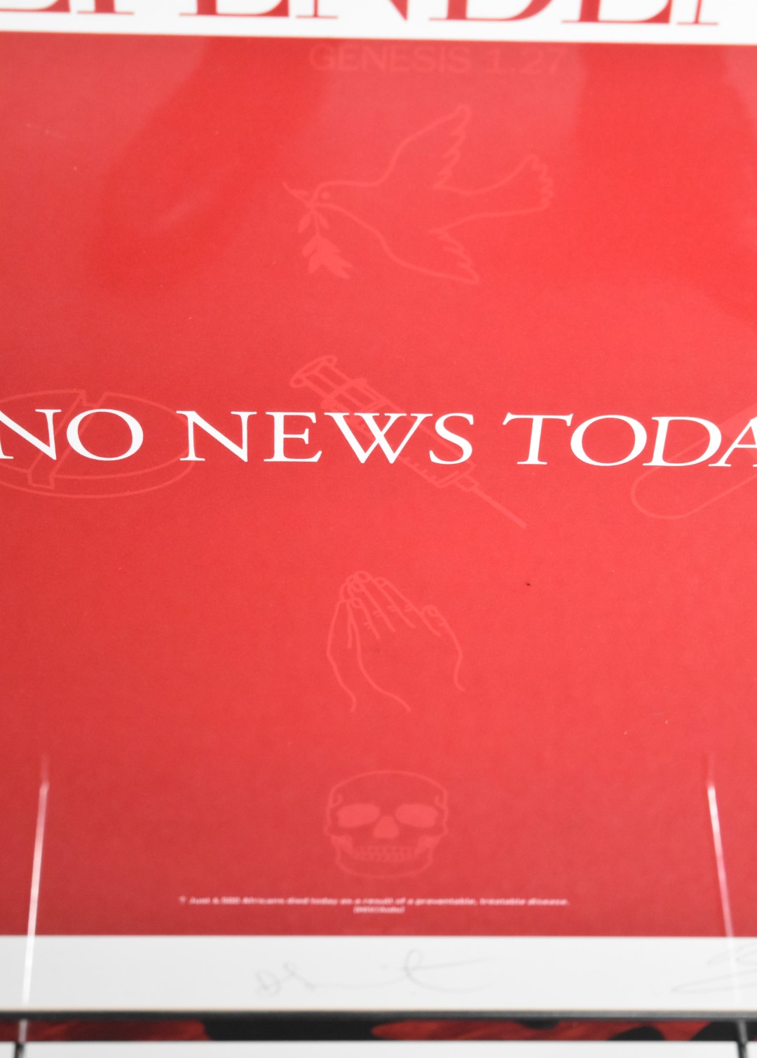 Damien Hirst (born 1965) signed limited edition (106/300) silkscreen print 'No News Today', 2006, - Image 3 of 5