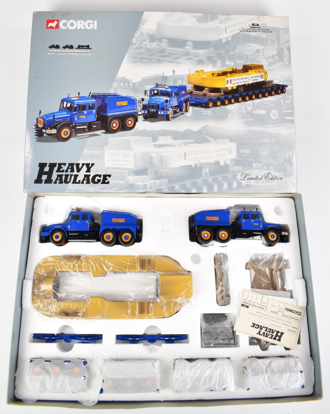 Two Corgi Heavy Haulage 1:50 scale diecast model vehicles comprising Pickfords Scammell Contractor - Image 3 of 3