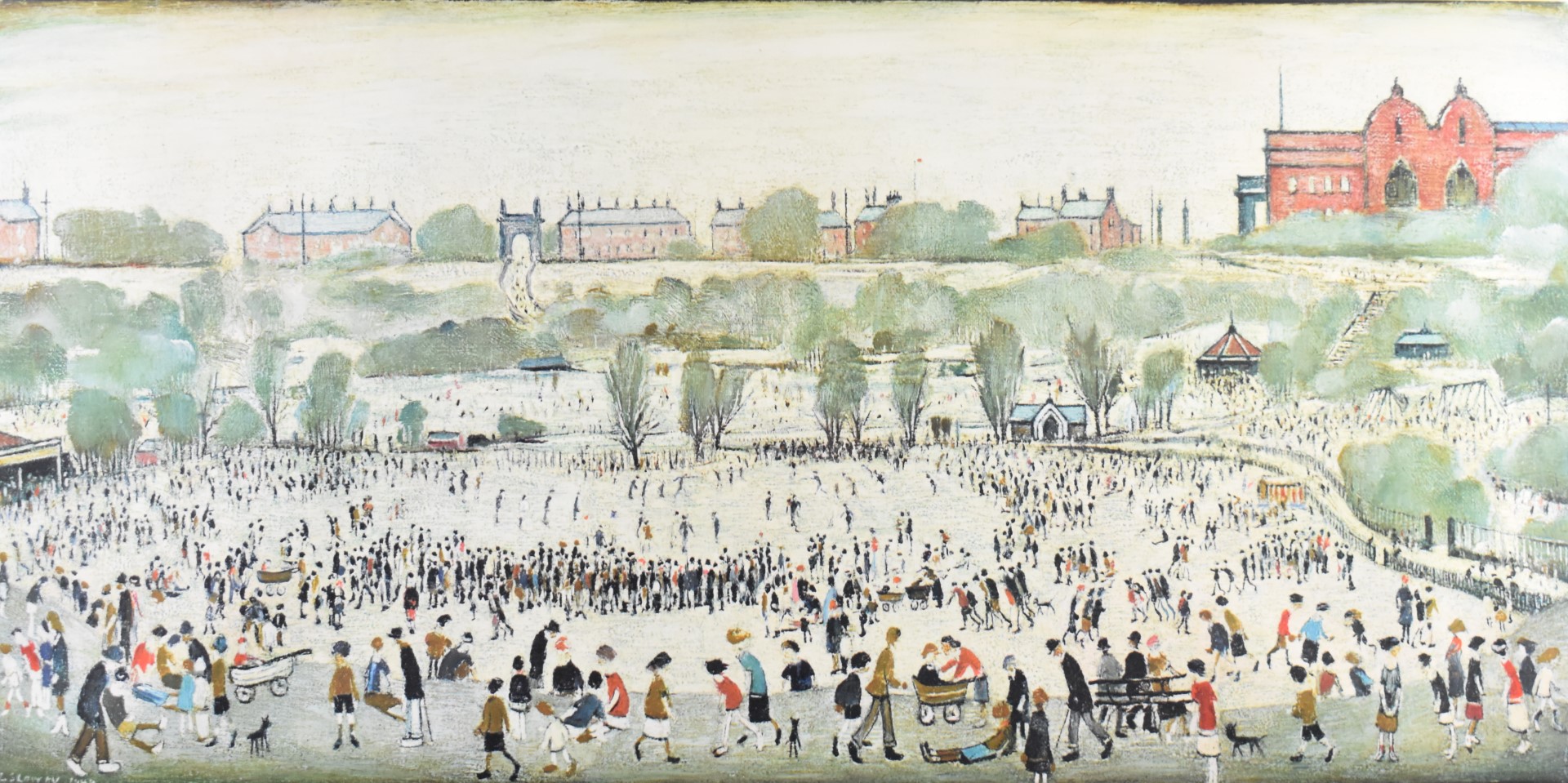 Laurence Stephen Lowry RBA RA (1887-1976) signed limited edition (of 850) print 'Peel Park,