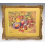 T Lookyer Royal Worcester artist watercolour painted fruit, 16 x 20cm