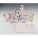 Collection of Coalport figurines from the 'My Fair Ladies' range, most with certificates, tallest