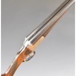 Charles Osbourne 12 bore side by side ejector shotgun with named and engraved locks, engraved