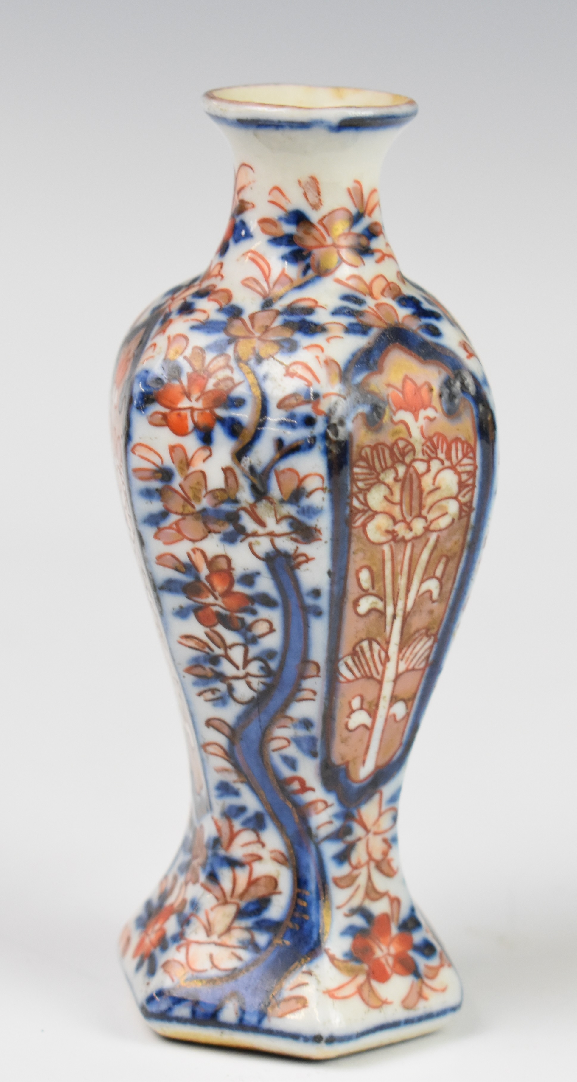 Two Chinese 19thC Imari vases, tallest 10cm - Image 2 of 5