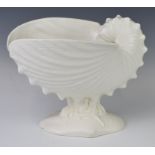 Wedgwood porcelain Nautilus shell centrepiece, height 22cm