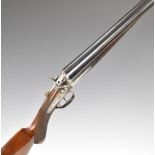 T Page-Wood of Bristol 16 bore side by side hammer action shotgun with named and engraved lock,
