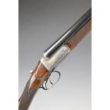 J & W Tolley 12 bore side by side shotgun with named and engraved locks, engraved underside, trigger