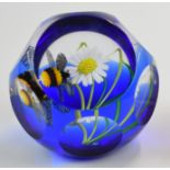 Caithness Whitefriars Great British Garden Bumble Bee limited edition 30/50 faceted glass