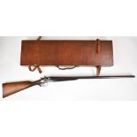 Thomas Daintith of Warrington 12 bore side by side hammer action shotgun with chequered grip and