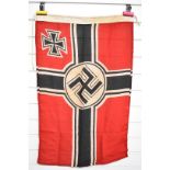 WW2 German Third Reich Nazi flag ink stamped Kiel Reichskriegsflg 55 x 100 1943 U400