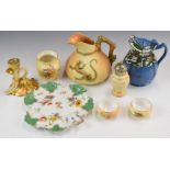 Royal Worcester, Royal Doulton and Dresden ceramics including a 'Cosy' patent teapot, chamber