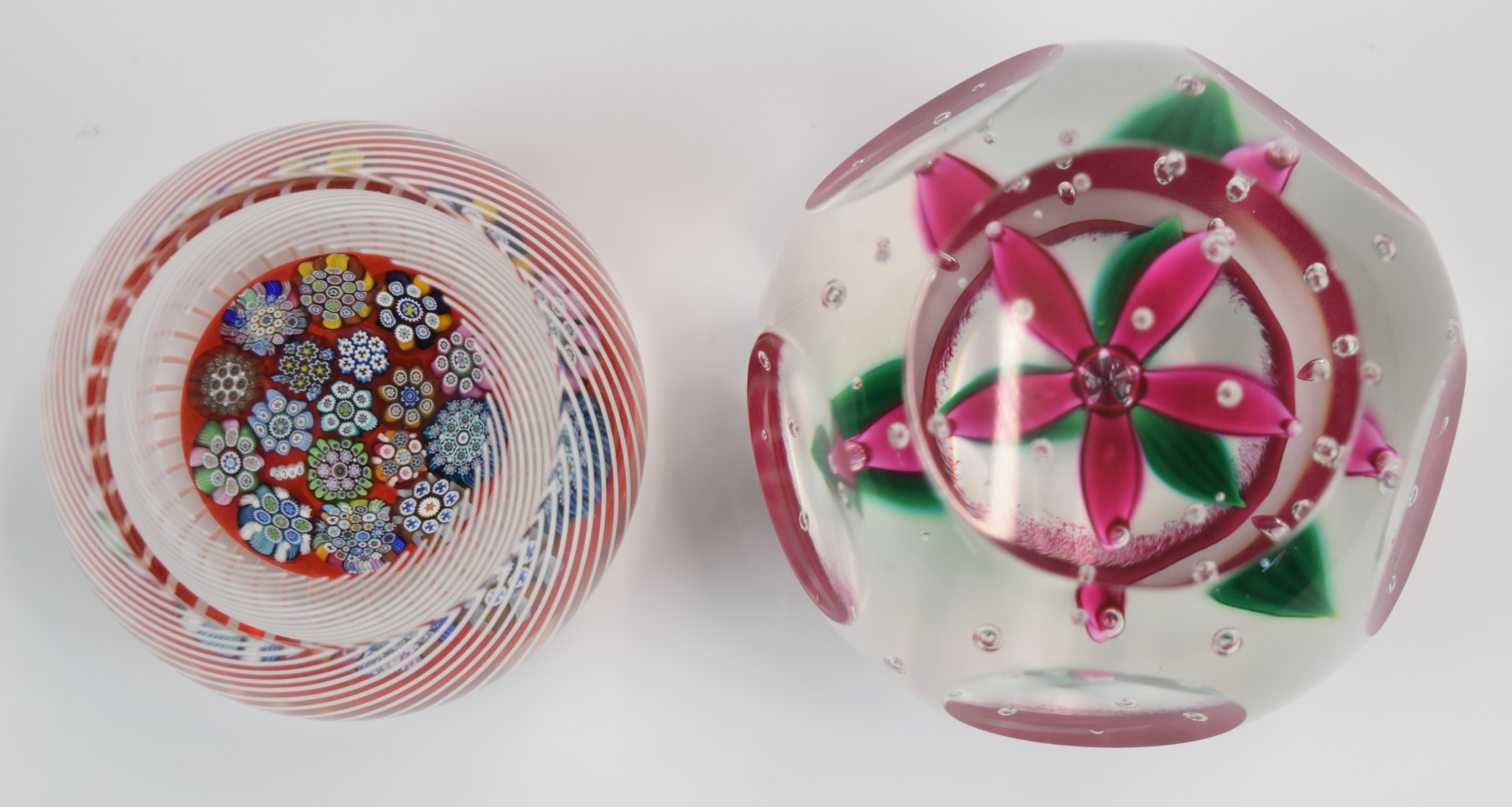 Three Scottish glass paperweights comprising William Manson Paul Ysart Tribute with an adventurine - Image 12 of 13