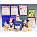 Royal Doulton Walt Disney figures including Mickey Mouse, 101 Dalmatians etc, most boxed