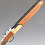 Gamba 12 bore over and under ejector shotgun with chequered semi-pistol grip and forend, single