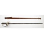British 1897 pattern Infantry officer's sword with George V cypher to guard and 82cm decorated blade