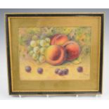 A Shuck Royal Worcester artist watercolour painted fruit, 15 x 20cm