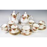 Royal Albert tea ware decorated in the Old Country Roses pattern including two teapots,