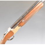 Miroku 12 bore over and under ejector shotgun with engraved locks, underside, trigger guard, top