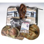 A collection of camouflage and similar shooting clothing and accessories including Kugai shooting