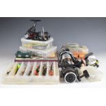 Fixed spool and closed faced fishing reels comprising Abu 503, Cardinal 855, Kronos XL50 and