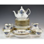 Royal Albert dinner and tea ware decorated in the Moonlight Rose pattern, approximately forty