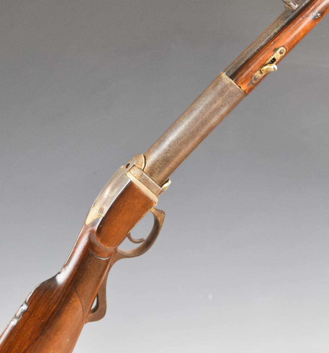 Oscar Will Bugelspanner .22 air rifle with trigger guard under-lever, chequered grip, metal butt