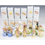 Royal Albert seventeen Beatrix Potter figures including Benjamin Bunny, Gentleman Mouse Made A