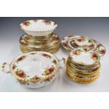 Royal Albert dinner and tea ware decorated in the Old Country Roses pattern including coffee and tea