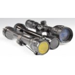 Three Nikko Stirling air rifle scopes Mountmaster 4-12x50 AO, Continental 4x40 and Silver Crown
