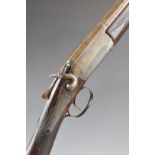 Johnson & Wright of Northampton 16 bore single barrelled hammer action shotgun with named and