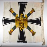 WW2 German Third Reich Nazi Admiral's flag, ink stamped GR Adm F1 GR 1 50/50, with Nazi eagle over M