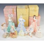 Eight Coalport figures including Collector's Club Clair 1995, Catherine Collingwood, Mini Spring