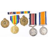 British Army WW1 Royal Engineers Military Medal award group of three comprising Military Medal,