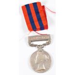 Indian General Service Medal 1854 with clasp for Hazara 1888, naming rubbed