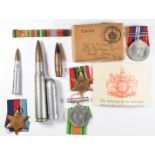 WW2 group of four medals comprising 1939/1945 Star, Pacific Star, War Medal and Defence Medal with