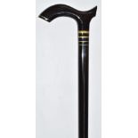 Shawn Gillis / Gillis Canes bespoke ebonised and inlaid specimen wood walking stick