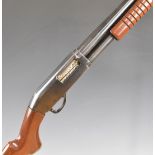 Squires Bingham 12 bore 3-shot pump-action shotgun with semi-pistol grip and 27.5 inch barrel choked