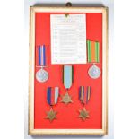 Royal Air Force WW2 group of five medals comprising 1939/1945 Star, Air Crew Europe (copy), Burma