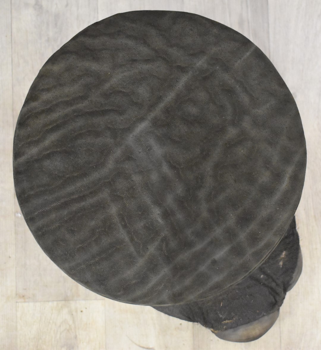 Taxidermy elephant foot stool, diameter 35 x height 28cm - Image 2 of 3