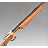 Fabarm Gamma Lux 20 bore over and under ejector shotgun with engraved locks and underside, chequered