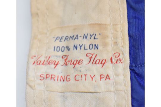 American flag 'Perma-Nyl' 100% Nylon by Valley Forge Flag Co, Spring City,  100 x 200cm together w