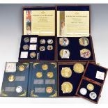 Collection of Windsor Mint commemorative gold plated picture coins, largely Princess Diana related