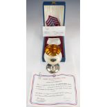 Aston Villa football club hallmarked silver limited edition centenary commemorative goblet, in