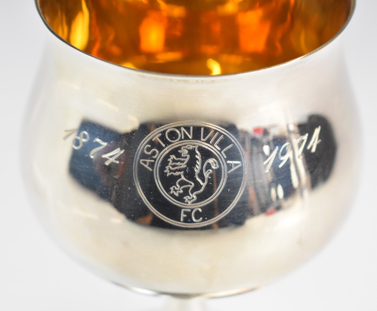 Aston Villa football club hallmarked silver limited edition centenary commemorative goblet, in - Image 3 of 6