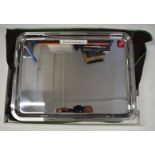 Christofle silver plated tray, length 42cm, in original box