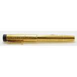 Montblanc 18k rolled gold fountain pen with 14 carat gold nib named 2 and lever action