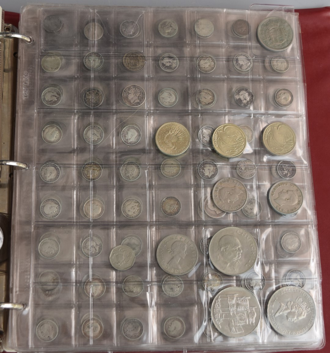 A very large collection of mostly UK coinage, George III onwards contained in an album, includes - Image 4 of 10