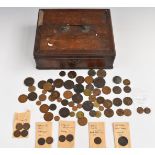 An interesting collection of English copper coinage Charles II onwards, includes George I